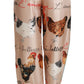Chic Hen Chicken Print Silk Pants
