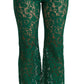 Elegant Green Lace Detailed Pants