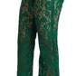 Elegant Green Lace Detailed Pants