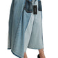 Elegant Mid Waist Wide Leg Denim