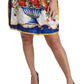 Elegant Silk Floral High-Waist Skirt