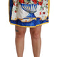 Elegant Silk Floral High-Waist Skirt