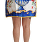 Elegant Silk Floral High-Waist Skirt