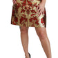 Opulent Gold Floral Jacquard Skirt
