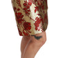 Opulent Gold Floral Jacquard Skirt