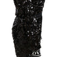 Exquisite Black Jumpsuit Dress with Gold Accents