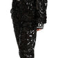 Exquisite Black Jumpsuit Dress with Gold Accents