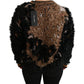 Elegant Leopard Motive Wool Blend Sweater