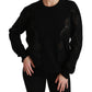 Elegant Cashmere Crewneck Sweater with Lace Detail