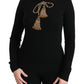 Elegant Virgin Wool Gold Tassel Sweater