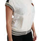 Elegant Crystal-Embellished Zip Sweater
