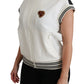 Elegant Crystal-Embellished Zip Sweater
