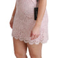 Elegant Pink Shift Mini Dress