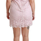 Elegant Pink Shift Mini Dress