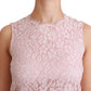 Elegant Pink Shift Mini Dress