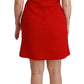 Chic Red Wool Shift Mini Dress