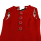 Chic Red Wool Shift Mini Dress