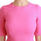 Exquisite Pink Bodycon Mini Dress