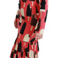 Enchanting Pink Silk Flare Dress Gown