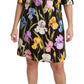 Floral Brocade Shift Mini Dress
