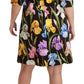 Floral Brocade Shift Mini Dress