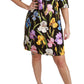 Floral Brocade Shift Mini Dress