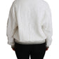 Elegant White Lace Bomber Jacket