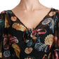 Elegant Sea Shells Print Silk Midi Dress
