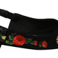 Multicolor Floral Slingback Sandals with Crystals