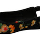 Multicolor Floral Slingback Sandals with Crystals