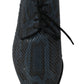Elegant Blue Python Leather Dress Shoes