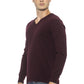 Burgundy Recycled Wool Men Sweater