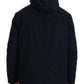 Elegant Dark Blue Long Coat Parka