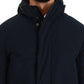Elegant Dark Blue Long Coat Parka