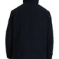 Elegant Dark Blue Long Coat Parka