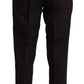 Elegant Brown Wool-Silk Men's Suit