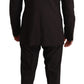 Elegant Brown Wool-Silk Men's Suit