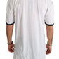 Elegant White Silk-Blend Men's T-Shirt