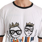 Elegant White Silk-Blend Men's T-Shirt