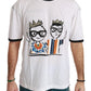 Elegant White Silk-Blend Men's T-Shirt