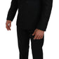 Elegant Slim Fit Three-Piece Dark Blue Suit