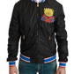 Elegant Multicolor Motive Bomber Jacket