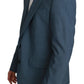 Elegant Light Blue Slim Fit Blazer