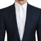 Navy Martini Slim Fit Wool Silk Blazer