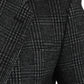 Elegant Gray Plaid Slim Fit Blazer