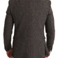 Elegant Brown Slim Fit Wool Blend Blazer