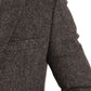 Elegant Brown Slim Fit Wool Blend Blazer