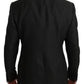 Chic Black Polka Dot Martini Blazer