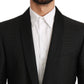 Chic Black Polka Dot Martini Blazer