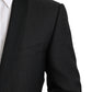 Chic Black Polka Dot Martini Blazer